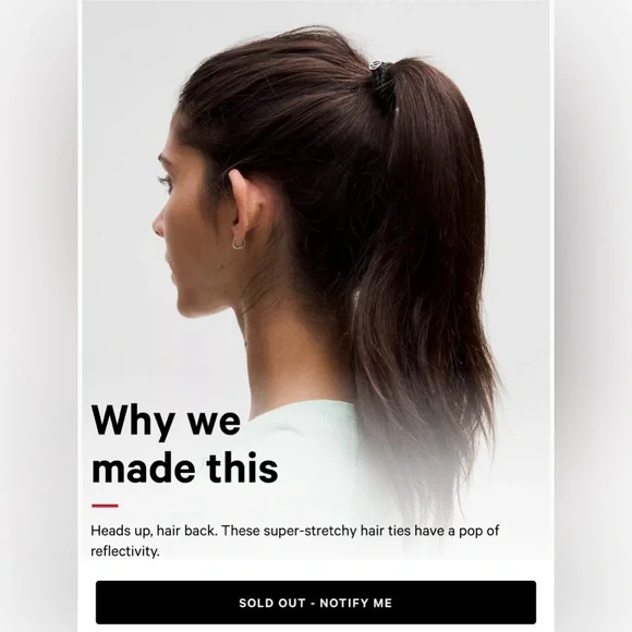 NWT Lululemon 6 Pack Glow On Hair Ties BLK/SLV - Picture 5 of 6